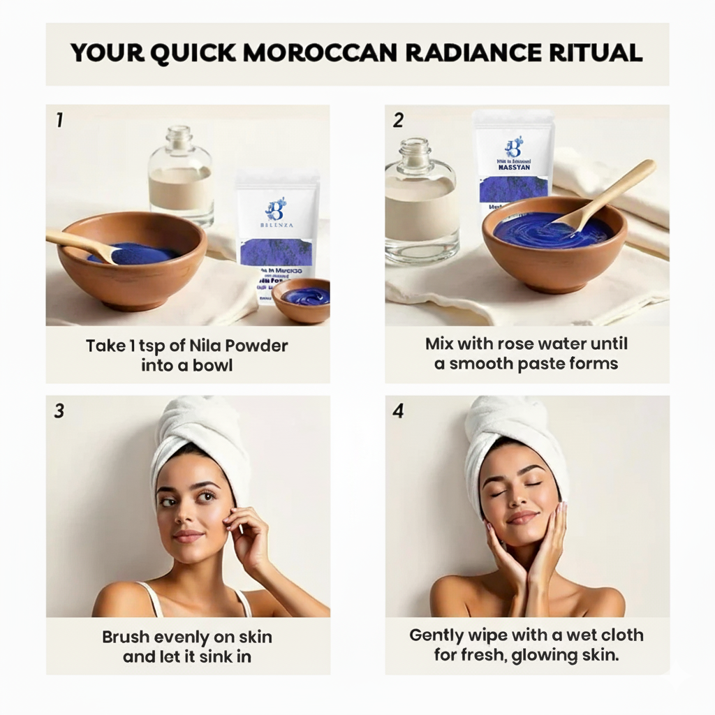Moroccan Blue Nila Skin Whitening Powder
